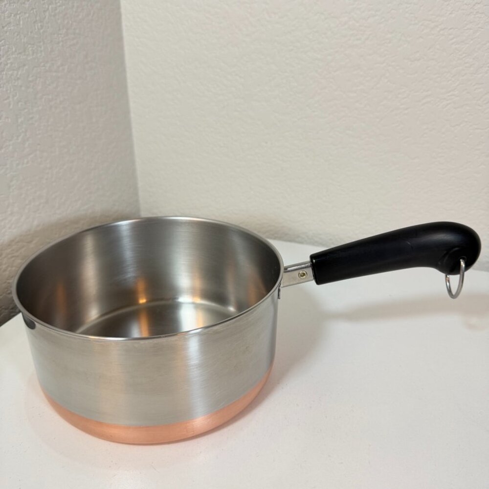 VTG Revere Ware 2 Qt -97j Saucepan Stainless Steel Copper Clad 1801 USA - No Lid